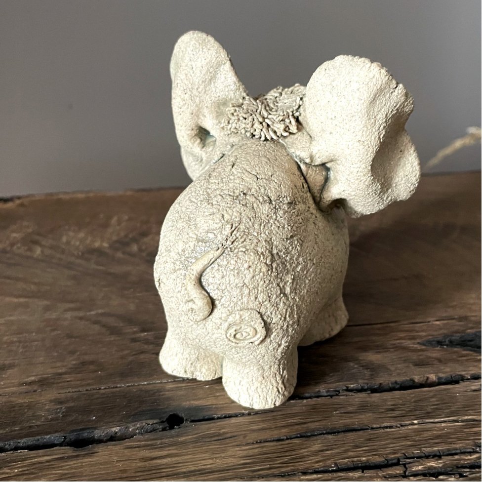 Funny Ceramic Elephant Figurine – Whimsical Pottery Gift - Image 3