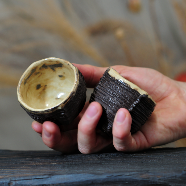 Wabi sabi ceramic tea cup Dune series