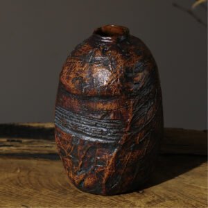 handmade ceramic vase front view