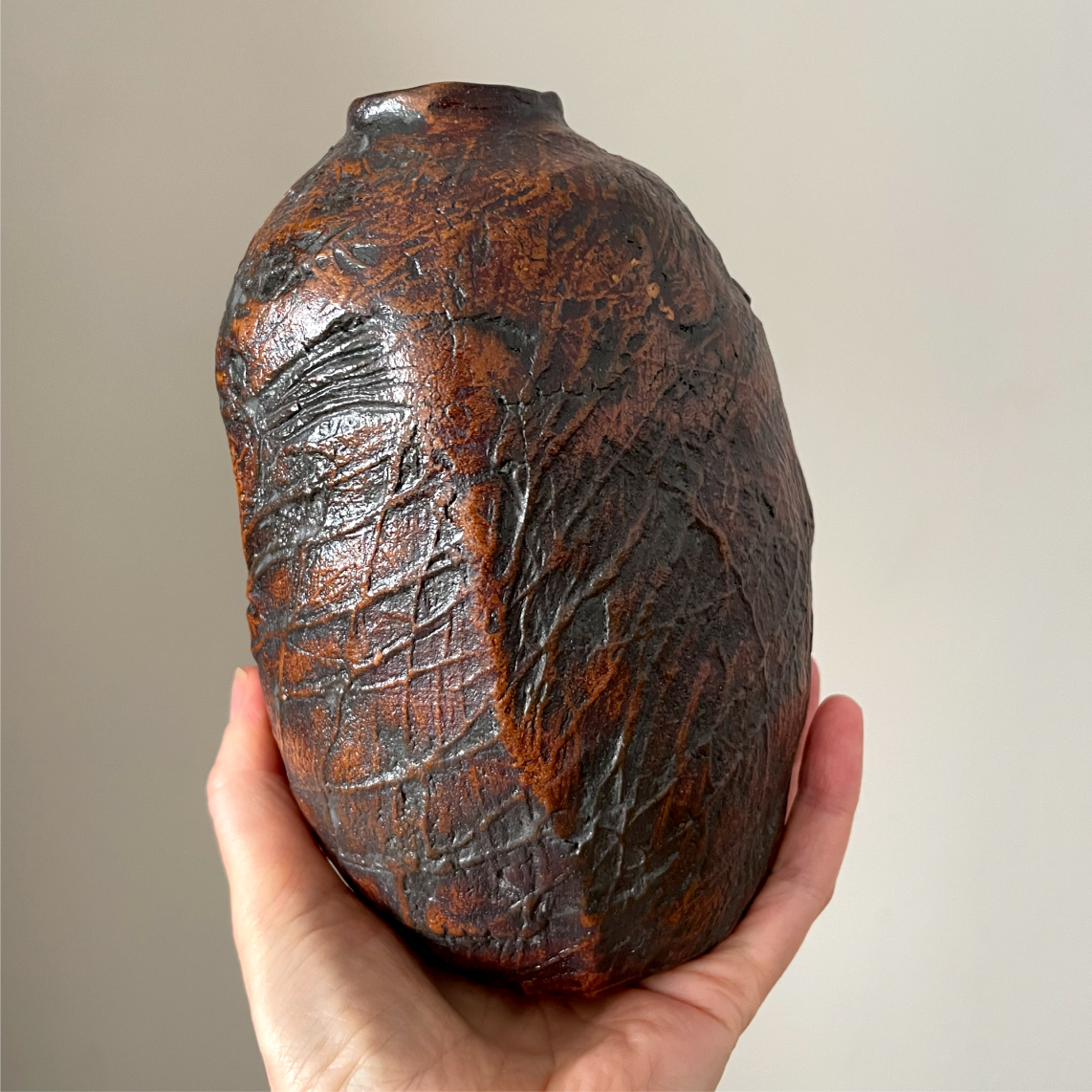 Handbuilt Wabi-Sabi Ceramic Vase - Image 5