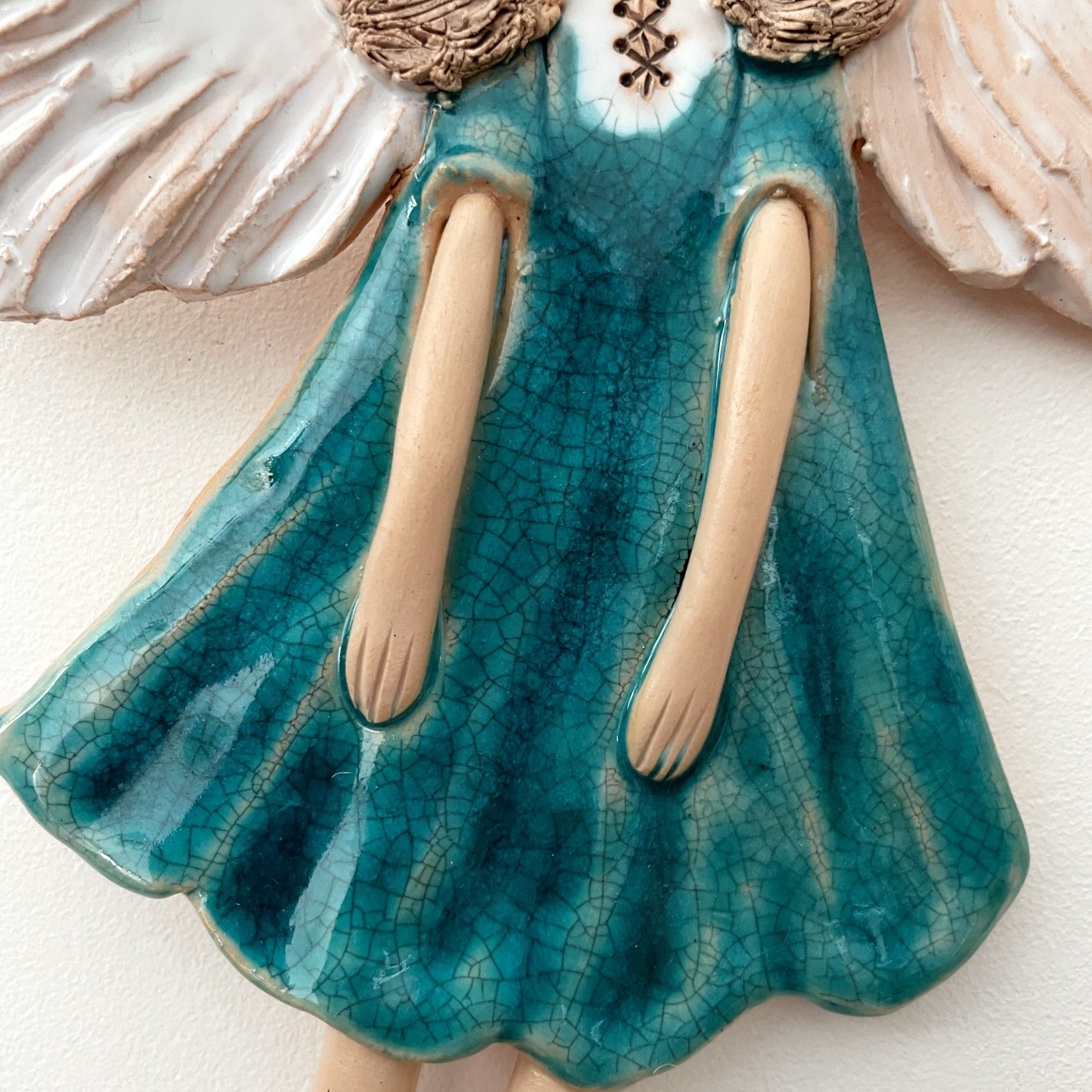 Ceramic angel wall decor hand crafted angel sculpture for home