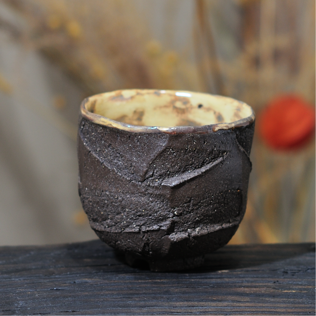 Black Clay Kurinuki Coffee Tumbler – DEPTH – 300ml - Image 2
