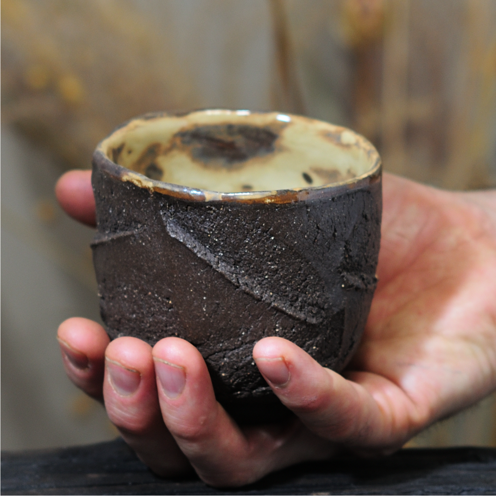 Black Clay Kurinuki Coffee Tumbler – DEPTH – 300ml - Image 4