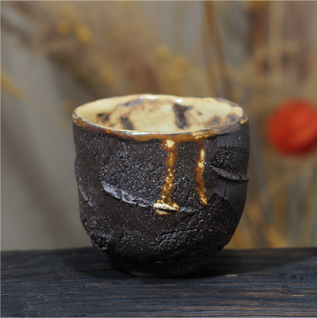 Black Clay Kurinuki Coffee Tumbler – DEPTH – 300ml - Image 5