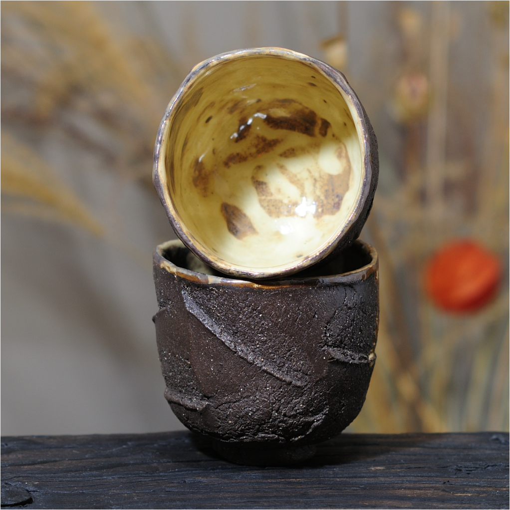 Black Clay Kurinuki Coffee Tumbler – DEPTH – 300ml - Image 7