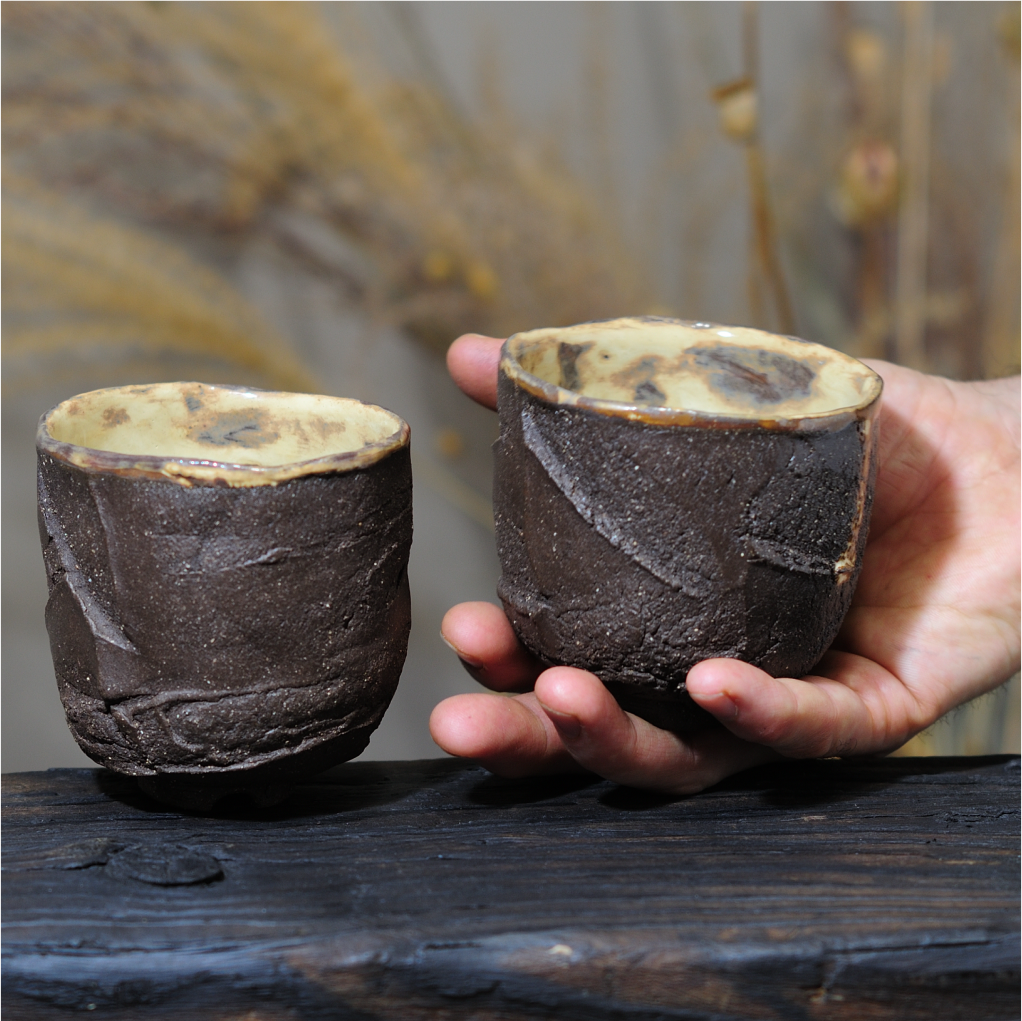 Black Clay Kurinuki Coffee Tumbler – DEPTH – 300ml - Image 8