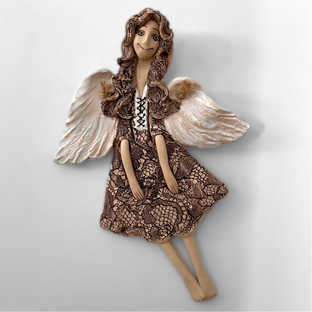 ceramic angel wall hanging handmade