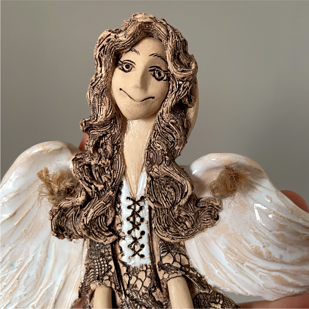 unique handmade ceramic angel