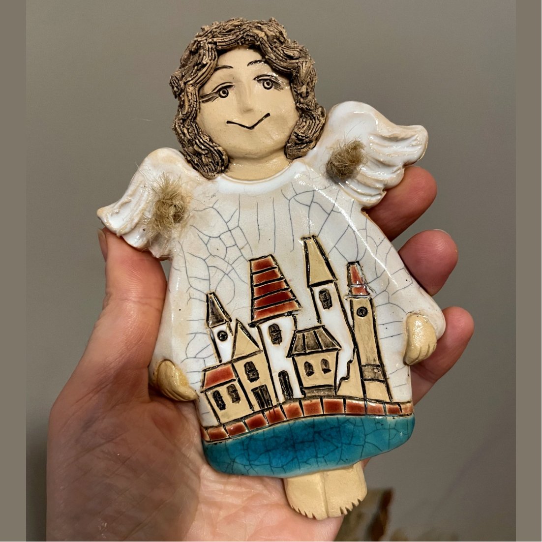 decorative ceramic angel wall art
