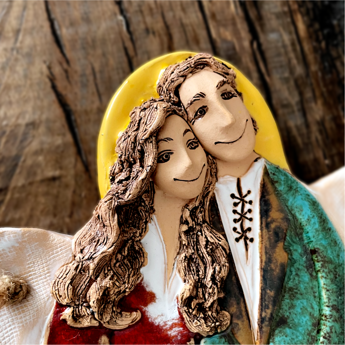 handmade ceramic angel wall art