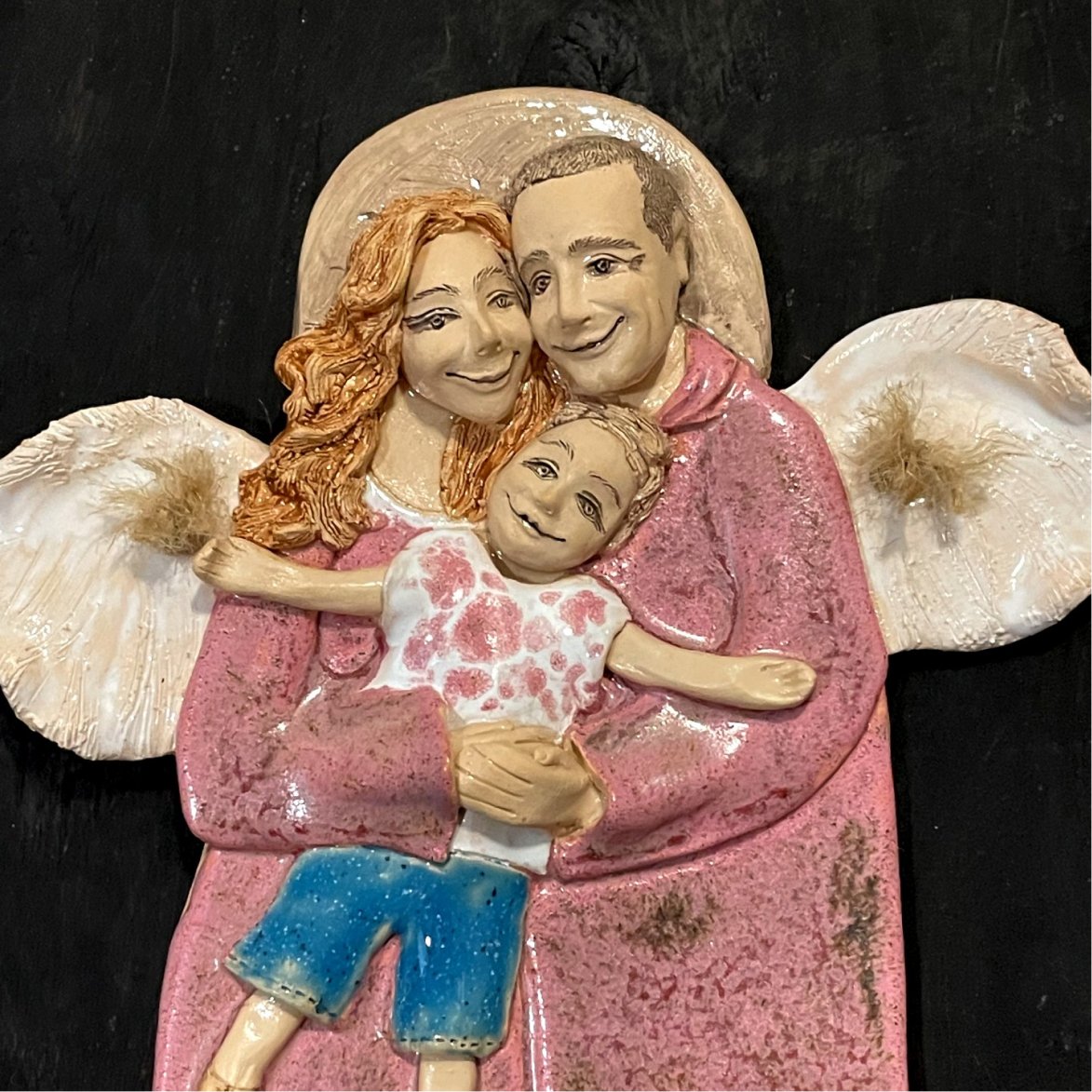 Family Angel Wall Sculpture – Wings of Love - Image 7
