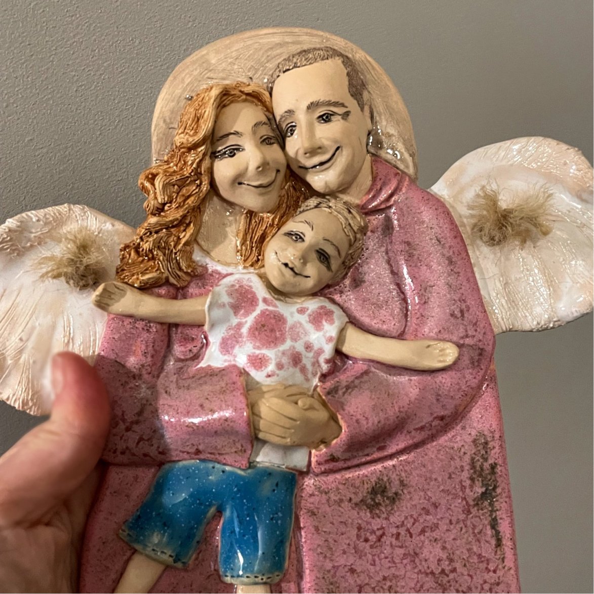 ceramic wall sculpture family home decor