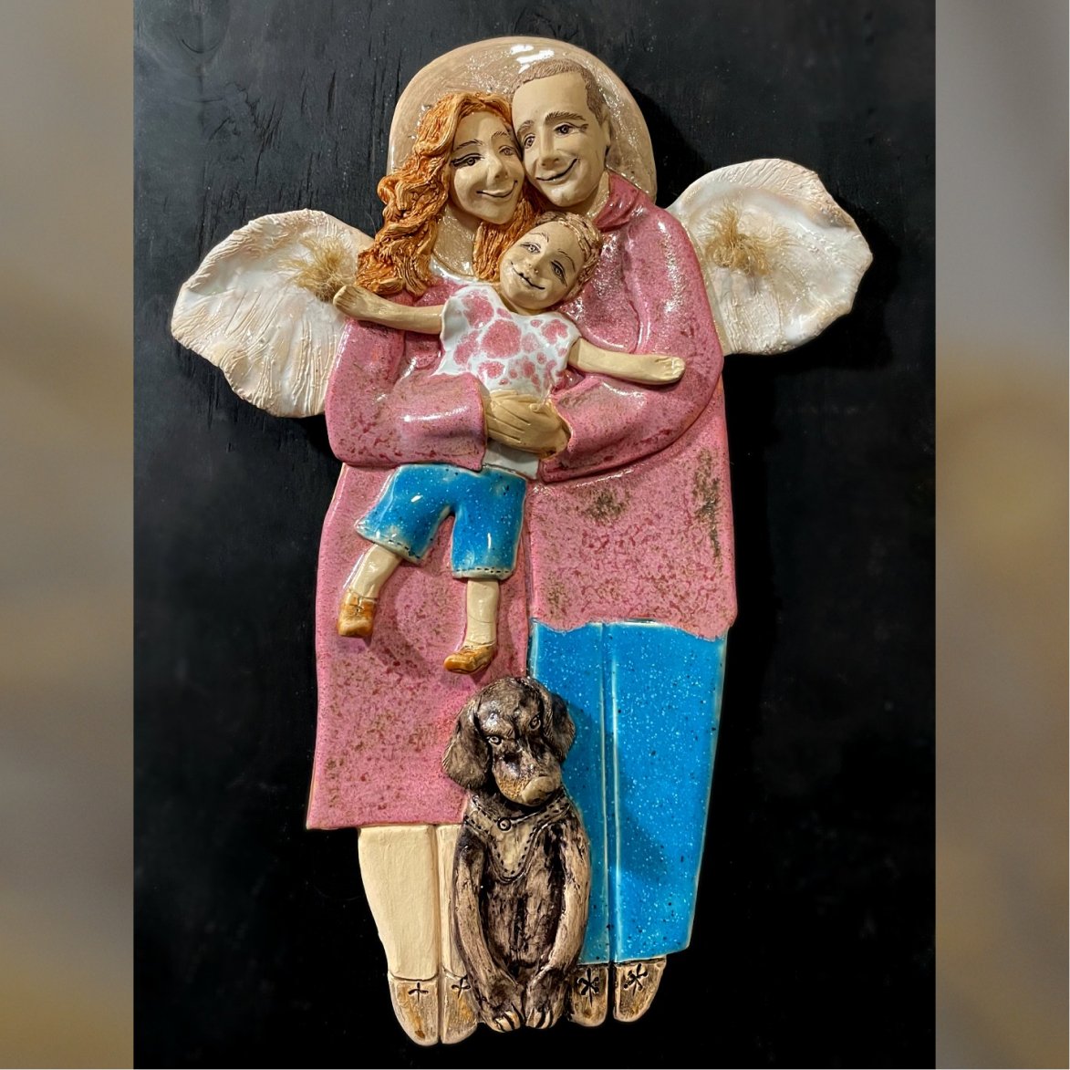 Family Angel Wall Sculpture – Wings of Love - Image 3