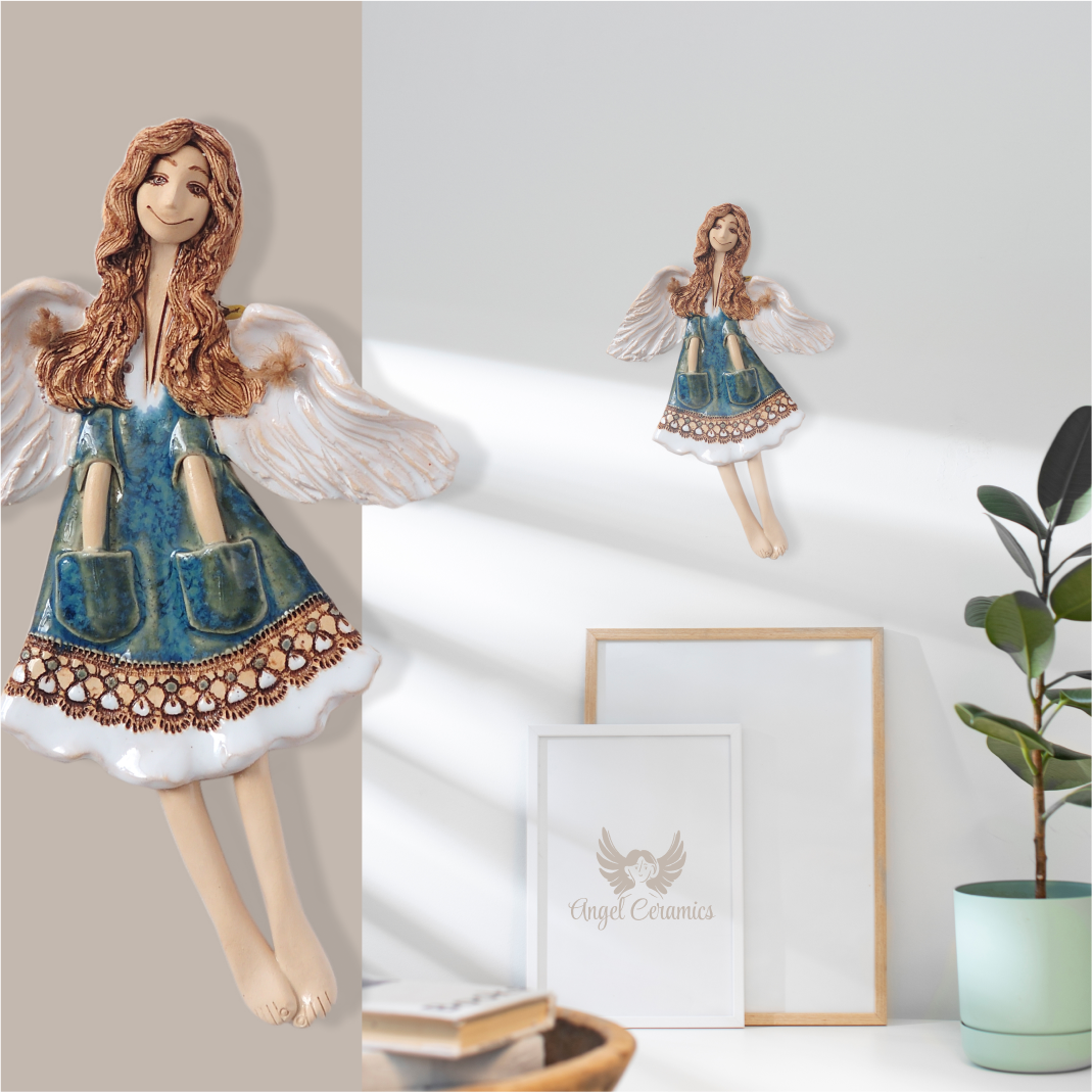 unique handmade ceramic angel