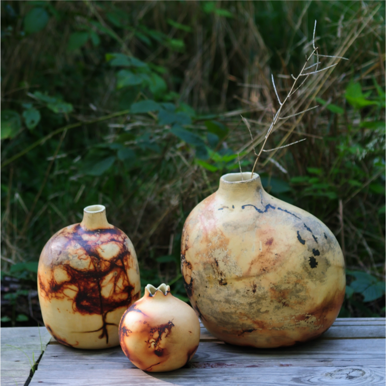 Unique handmade ceramic art object with natural finish, suitable for modern interiors.