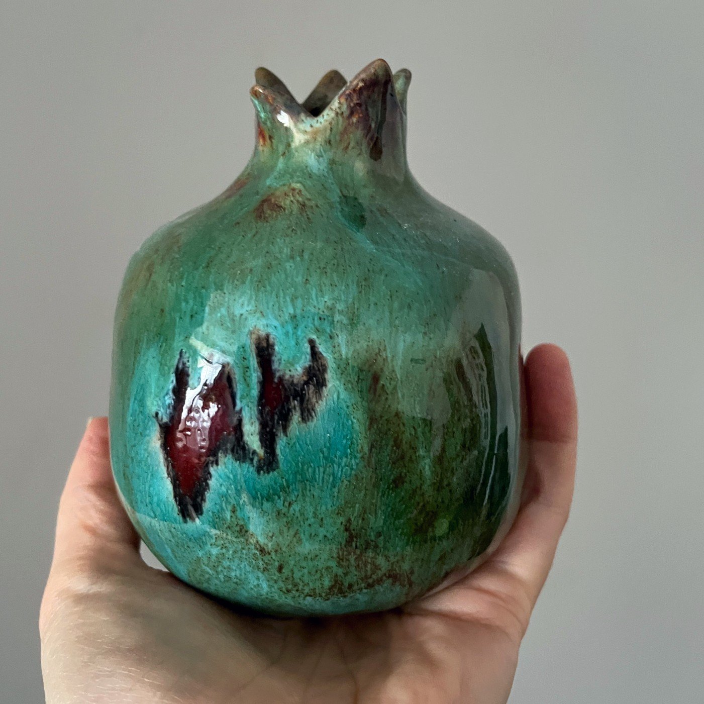 Decorative Handmade Ceramic Pomegranate - Image 3