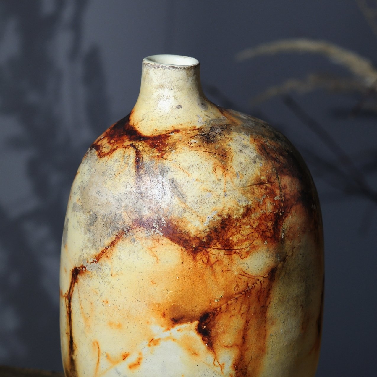 large ceramic vase sculptural form handmade