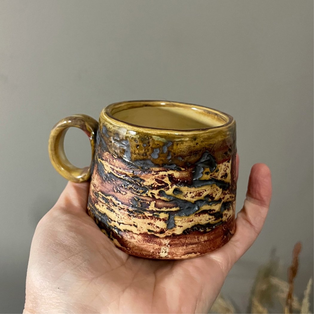 ceramic coffee cup 120 ml close-up