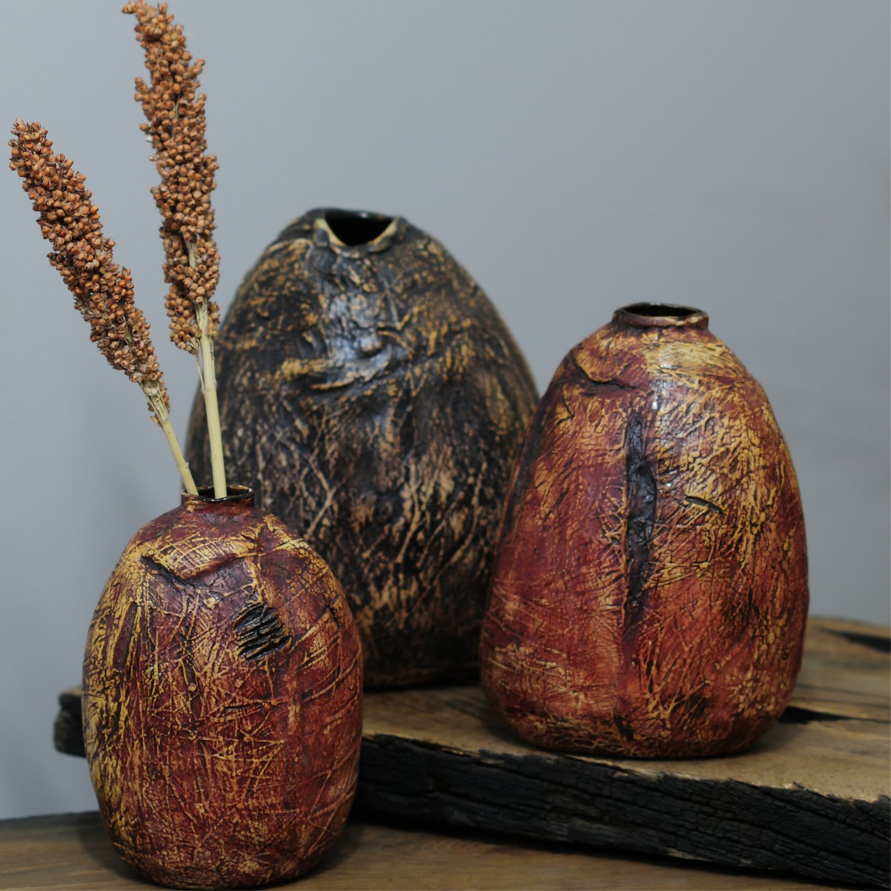 Textured Sculptural Ceramic Vase - Image 7