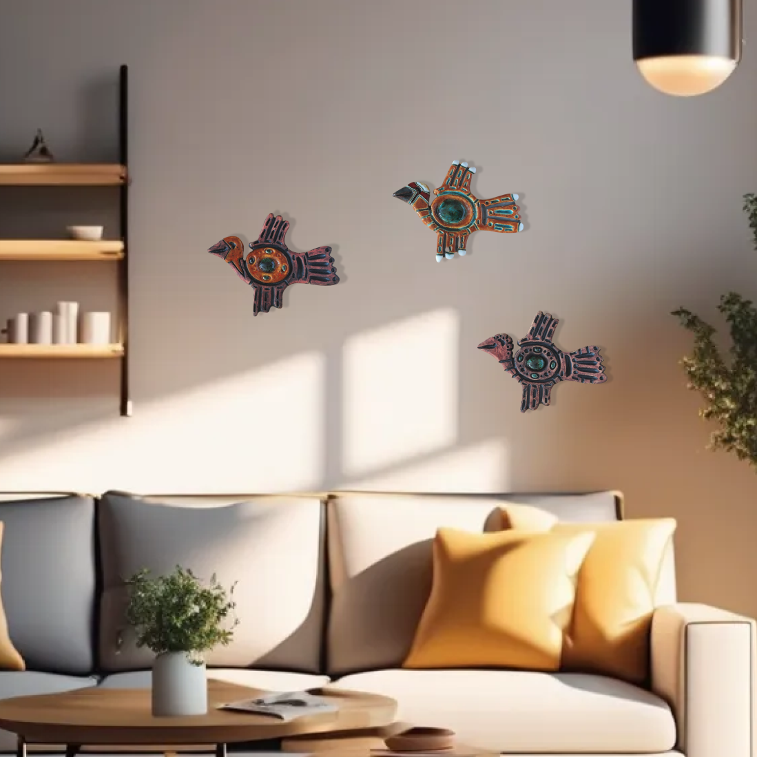 Ceramic bird wall decor for interior