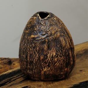 textured sculptural ceramic vase handmade