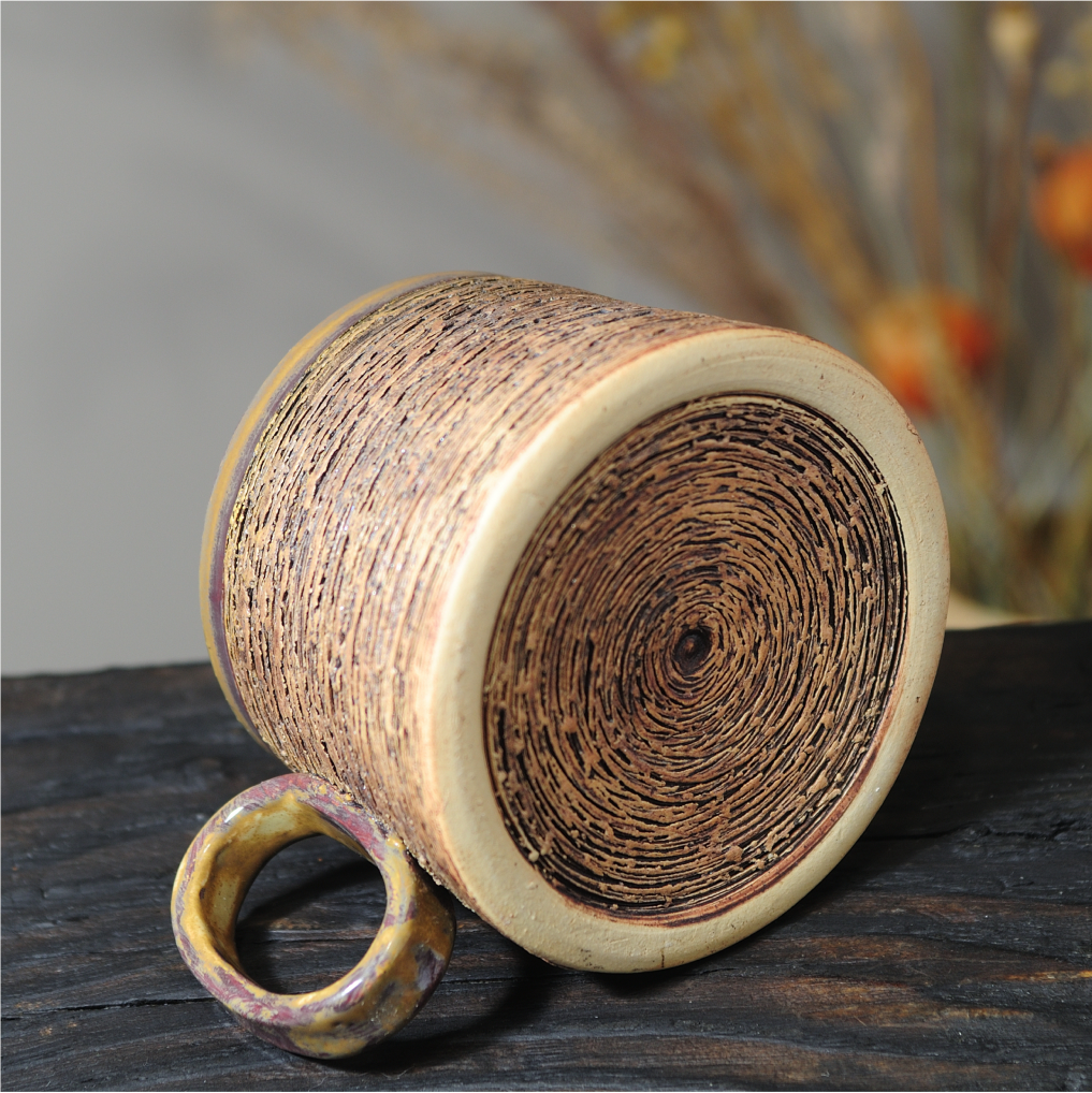 Rustic Handmade Pottery Mug - 250 ml - Image 5