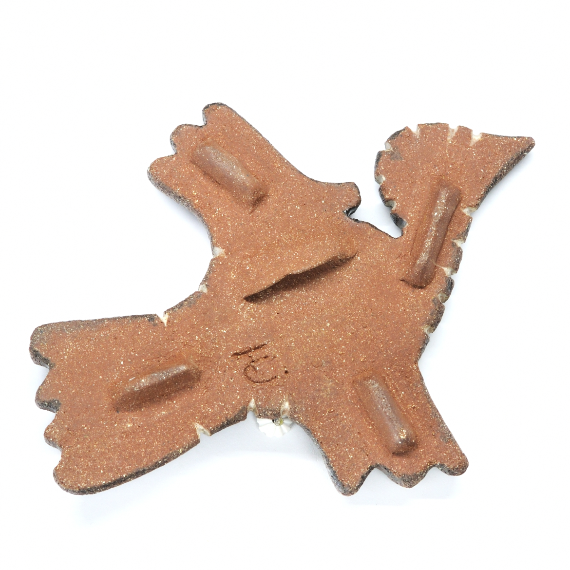 Symbolic ceramic bird wall hanging
