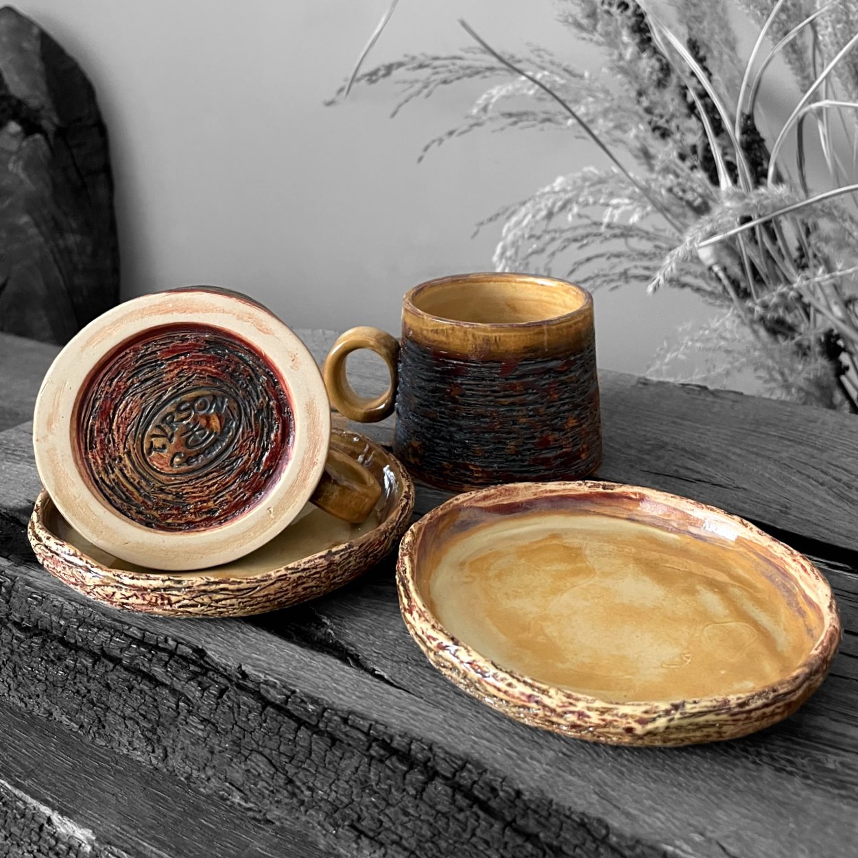 Artisan Ceramic Espresso Cup with Saucer 100 ml - Image 6