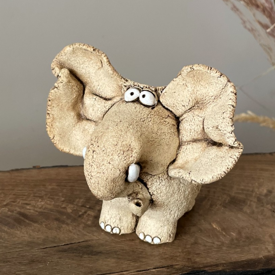 artistic ceramic animal sculpture elephant