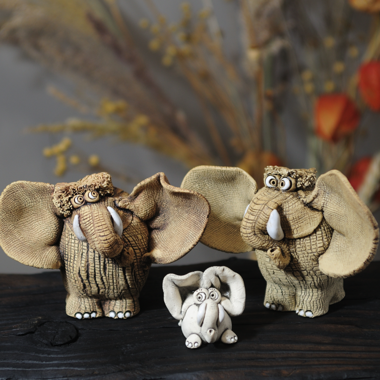 adorable ceramic elephant figurine decor