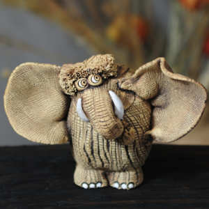 adorable ceramic elephant sculpture handmade
