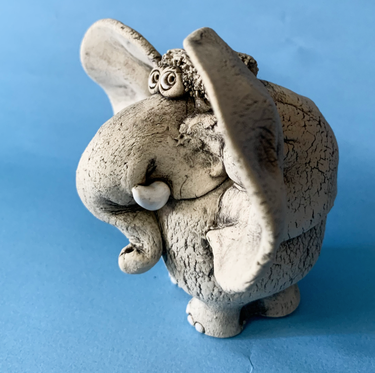 quirky ceramic elephant figurine tabletop decor