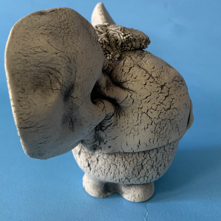 handmade pottery elephant sculpture art object