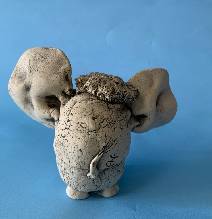 Handmade Ceramic Elephant Sculpture – Quirky Figurine - Image 5