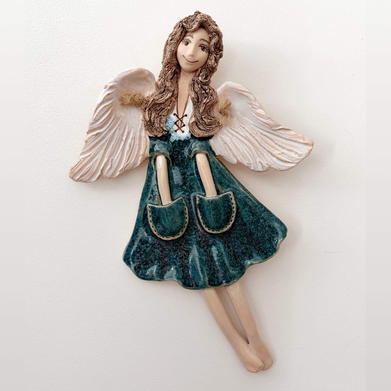 ceramic angel wall decor handmade