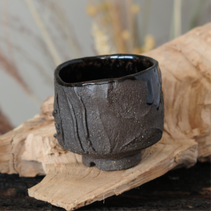Handmade ceramic kurinuki yunomi tea bowl Origin, 150ml