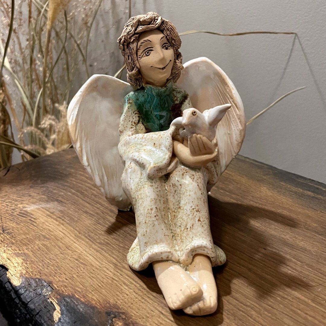 ceramic angel sculpture decorative accent