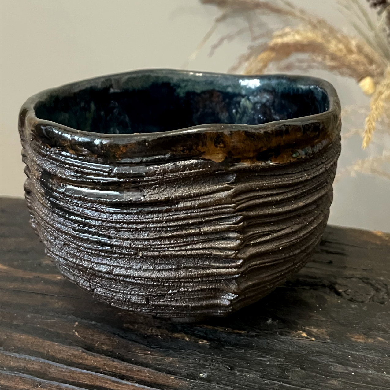 ceramic matcha chawan as interior collection piece