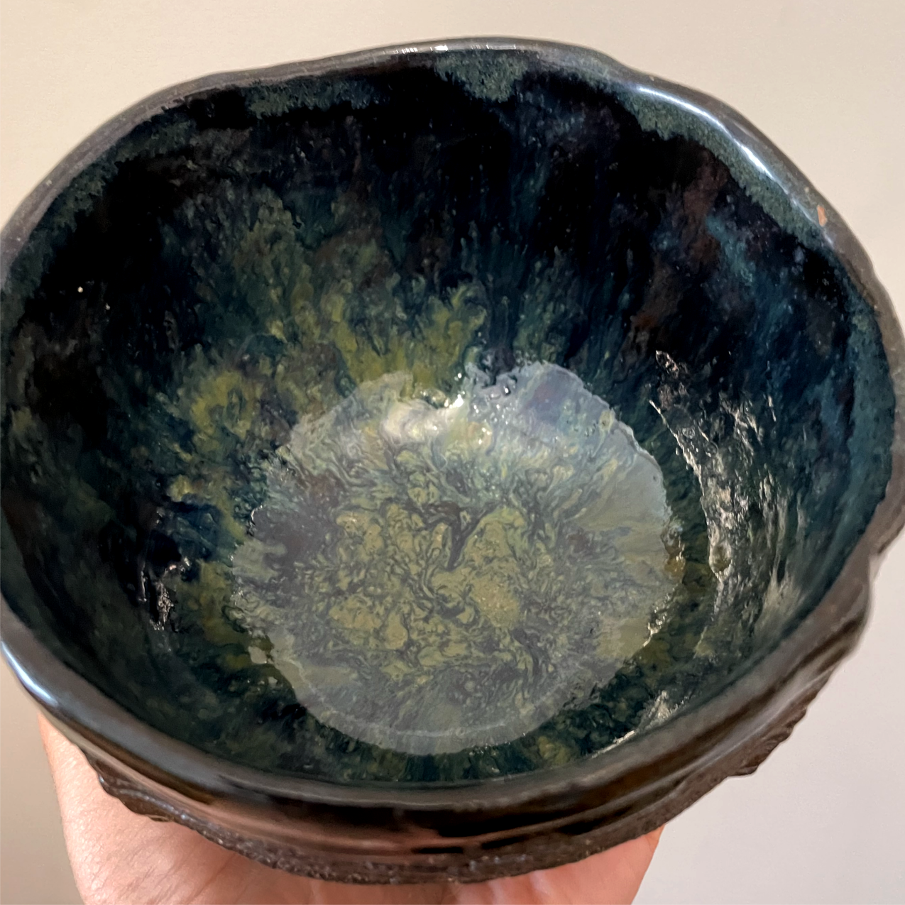 ceramic matcha chawan top view