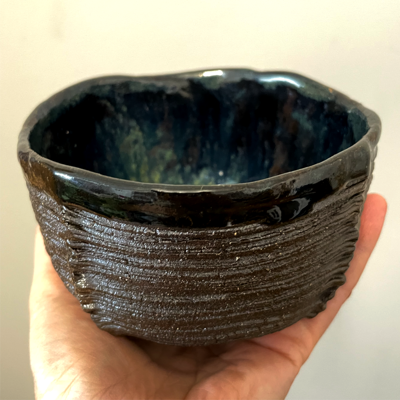 sculpted ceramic surface dune series chawan