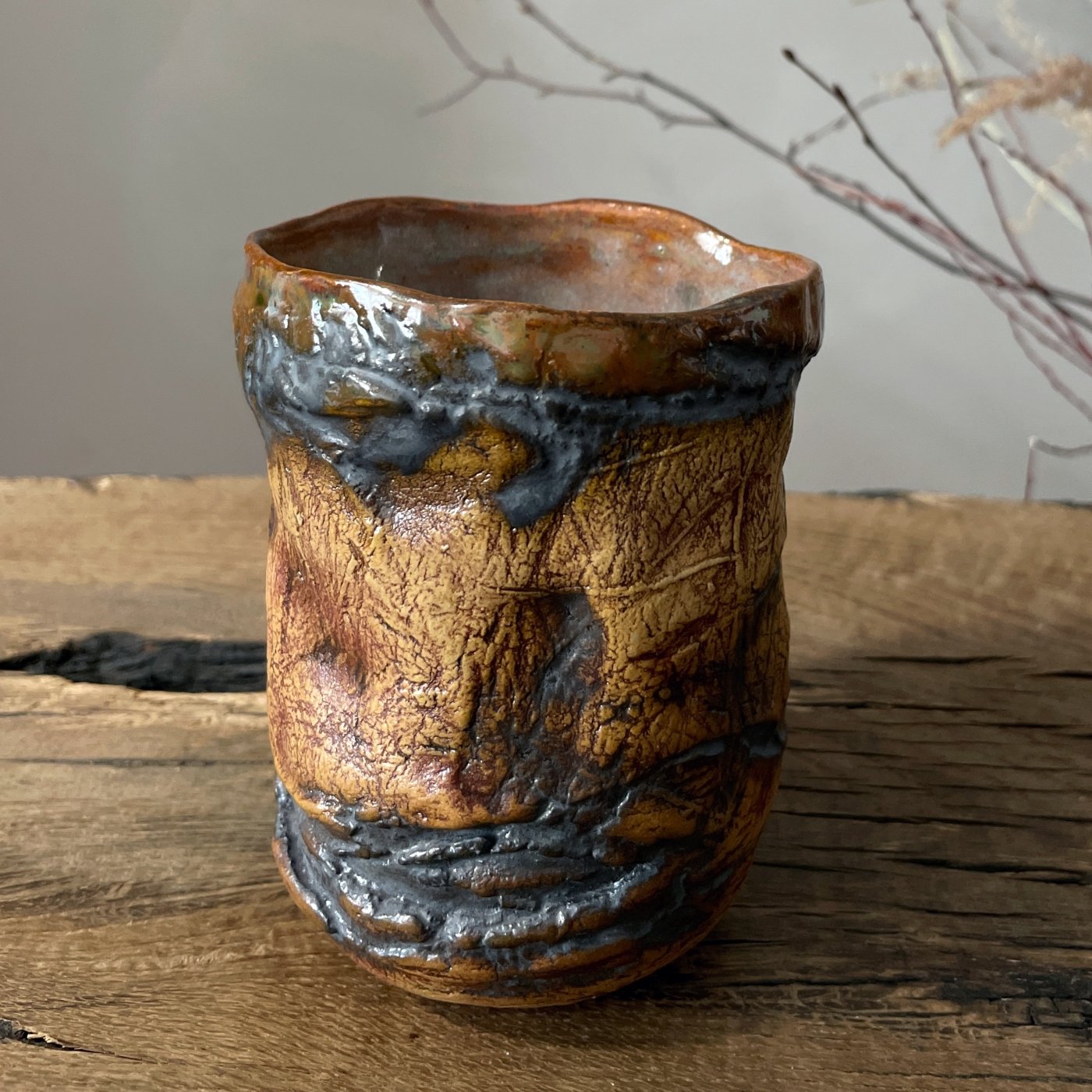 Hand-Carved Kurinuki Tea Tumbler – Ground – 400ml - Image 11