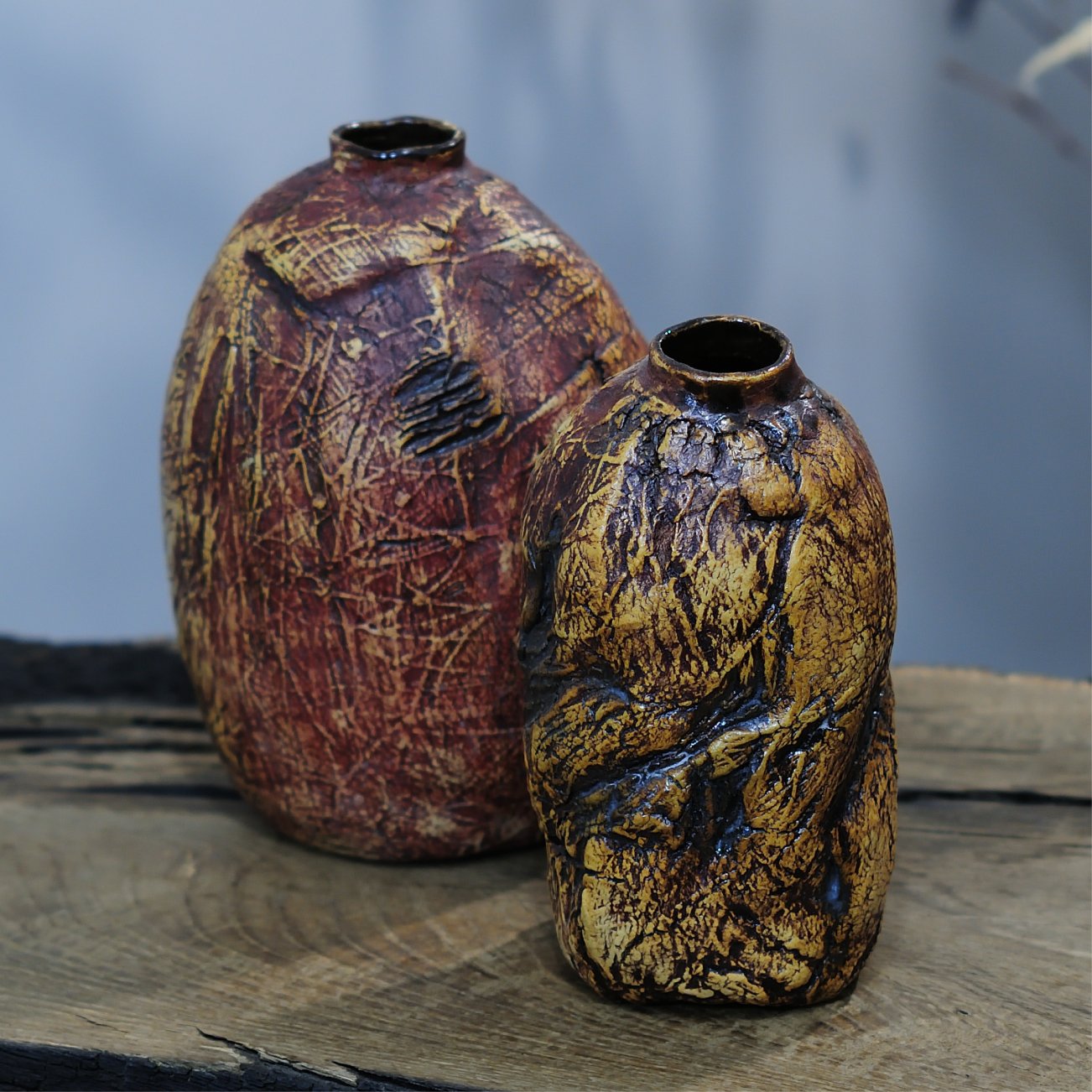 Handbuilt Texture Ceramic Vase - Image 3