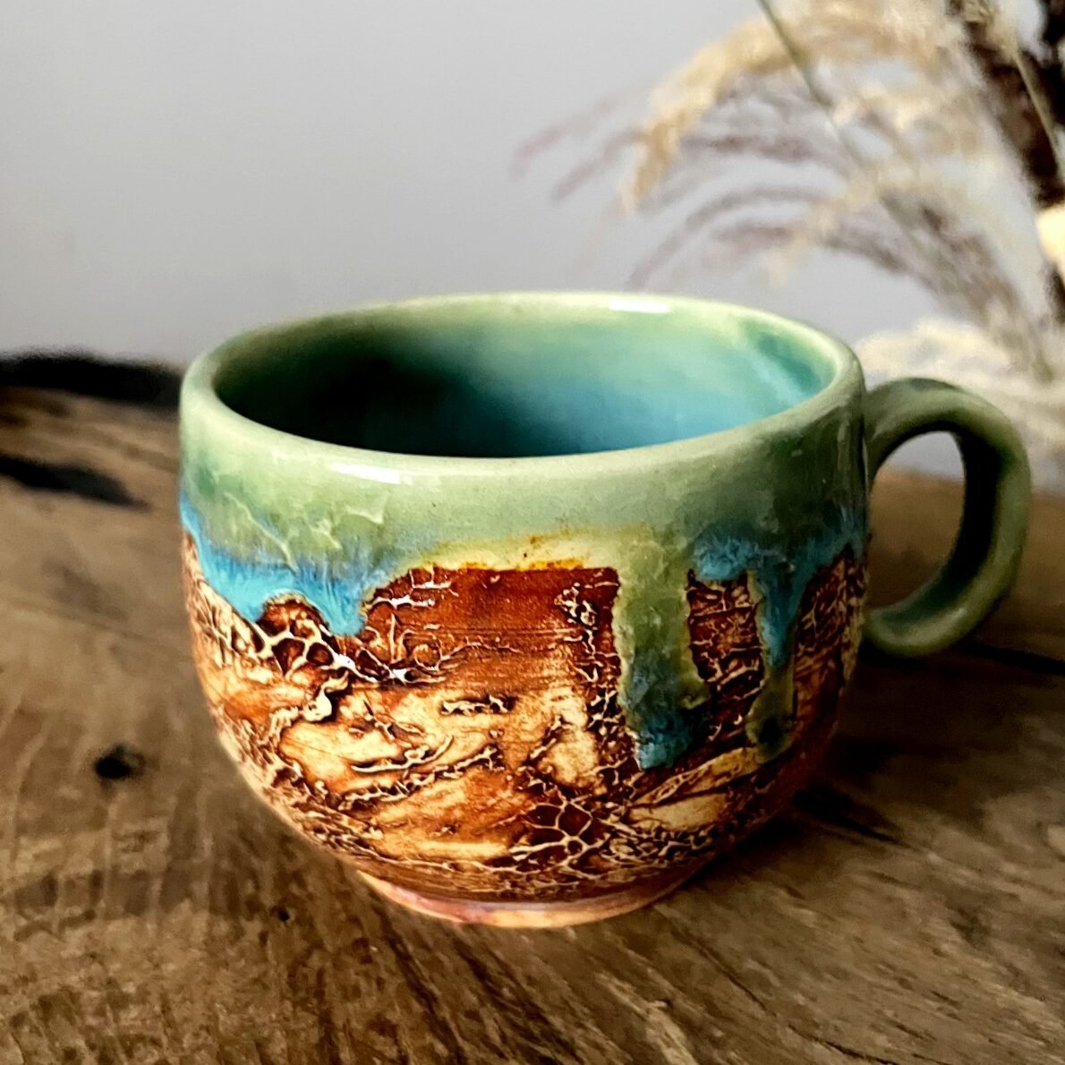 Textured Handmade Ceramic Cup - Synevyr – 180 ml - Image 7