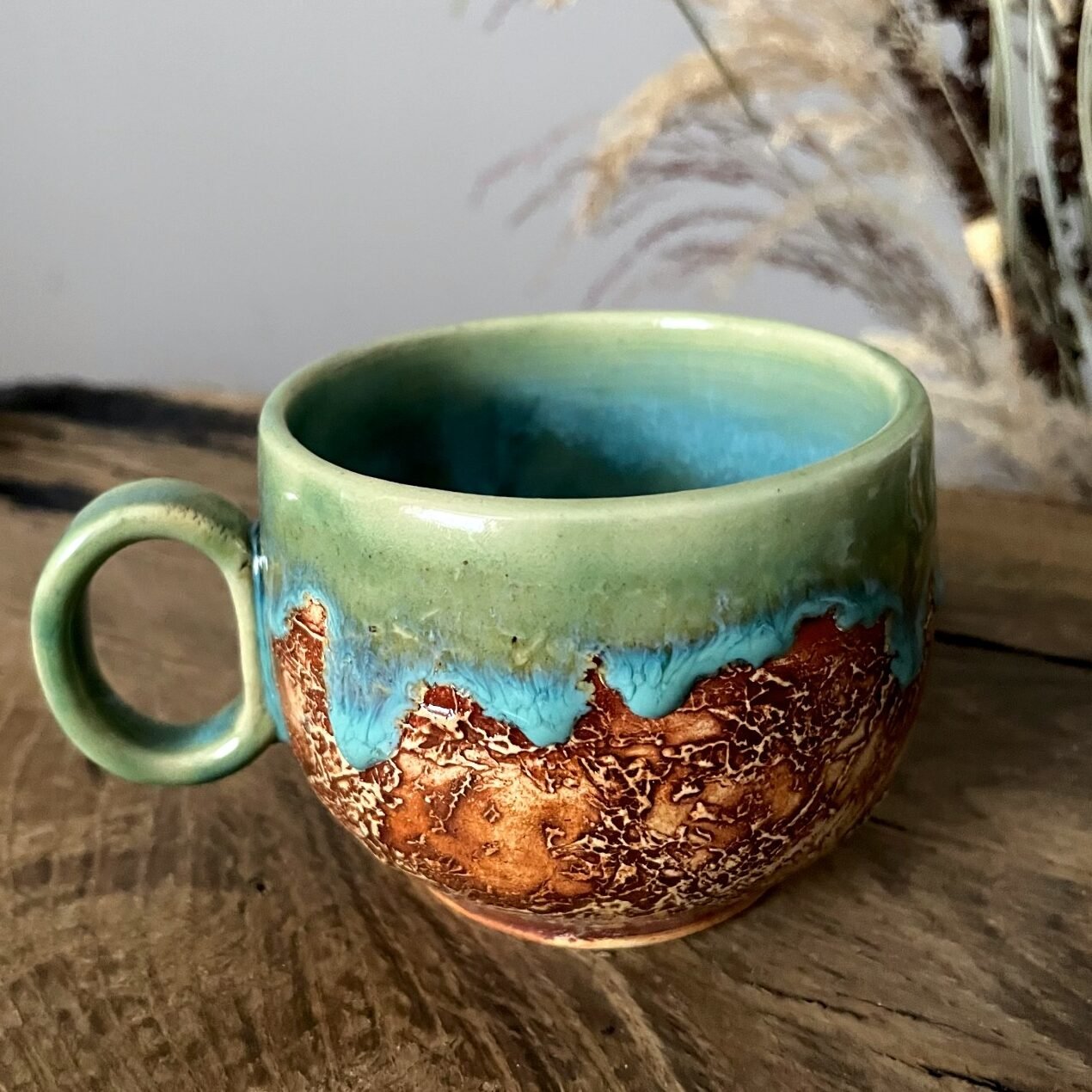 Textured Handmade Ceramic Cup - Synevyr – 180 ml - Image 6