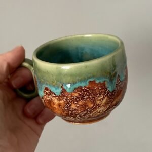 Textured Handmade Ceramic Cup - Synevyr – 180 ml
