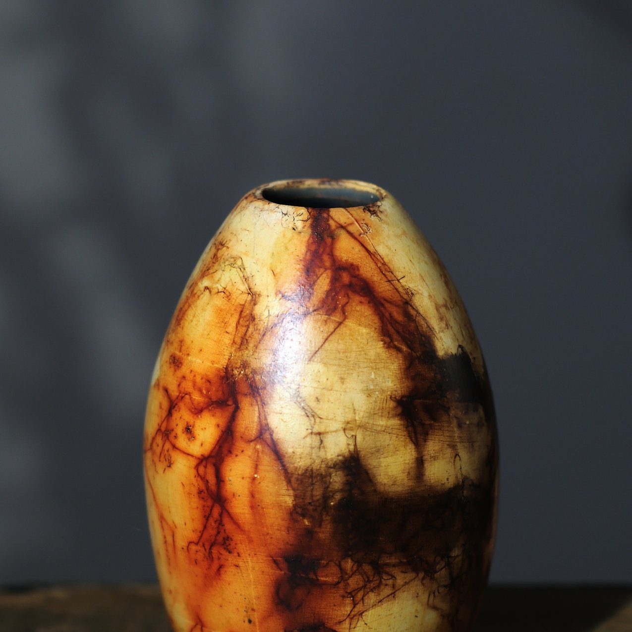 Saggar Fired Ceramic Vase – Small Sculptural Object - Image 2