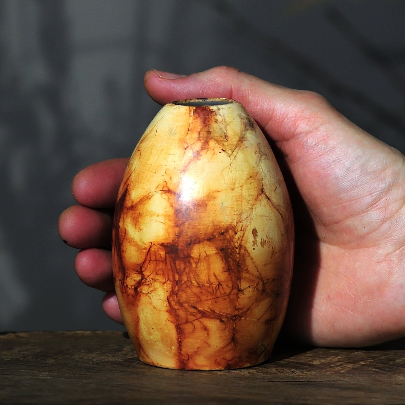 Saggar Fired Ceramic Vase – Small Sculptural Object - Image 7