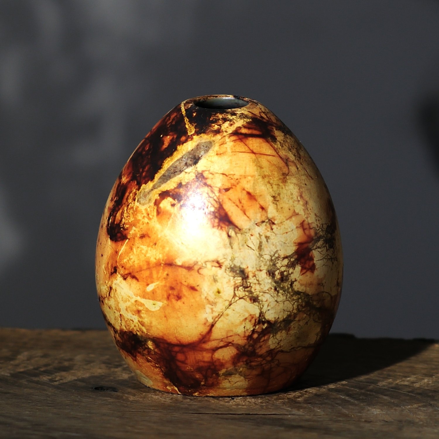 saggar fired mini vase ceramic decor