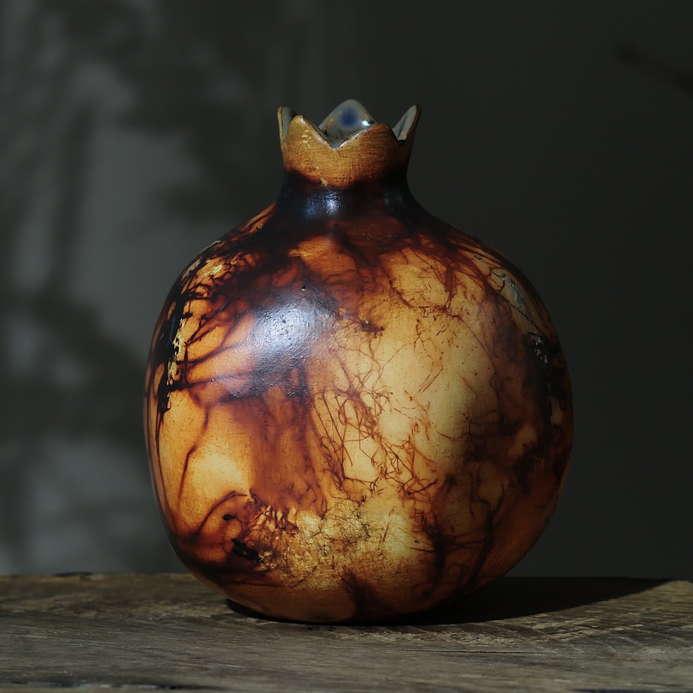 ceramic pomegranate vase small handmade decor