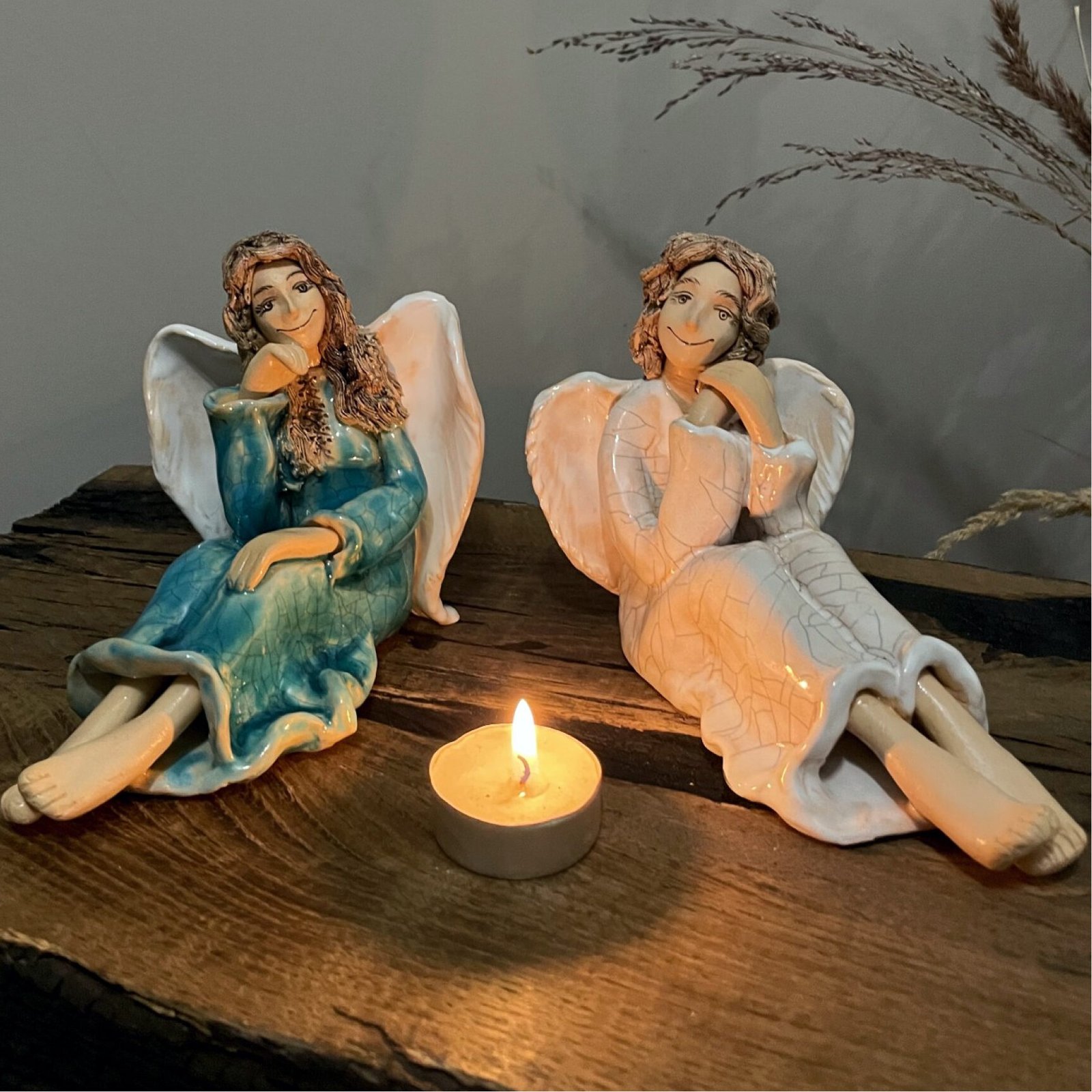 angel sculpture figurine art ceramic handmade